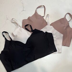 Danskin Black, Cream, and Tan Bralette Trio